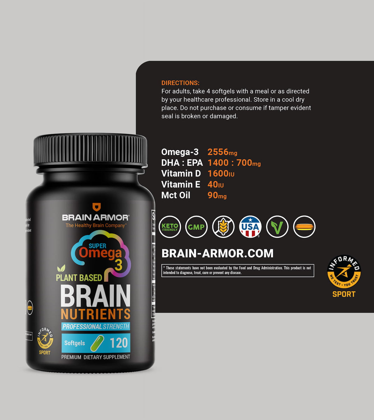 Brain Armor – Professional Strength & Softgels 60 /  120 ct